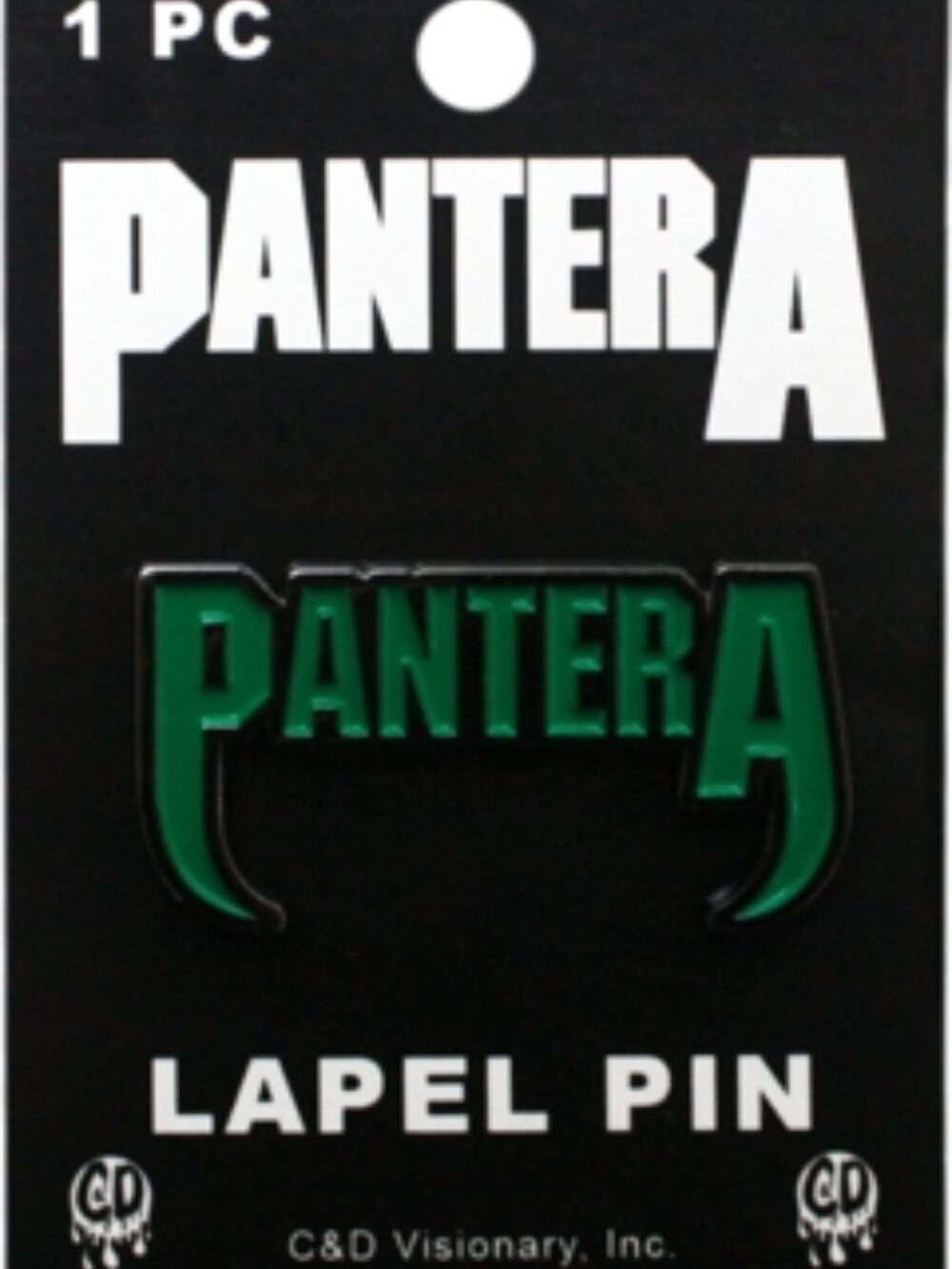 Pantera Green Logo - Enamel Pin - 90s Heavy Metal Band Merch Gift